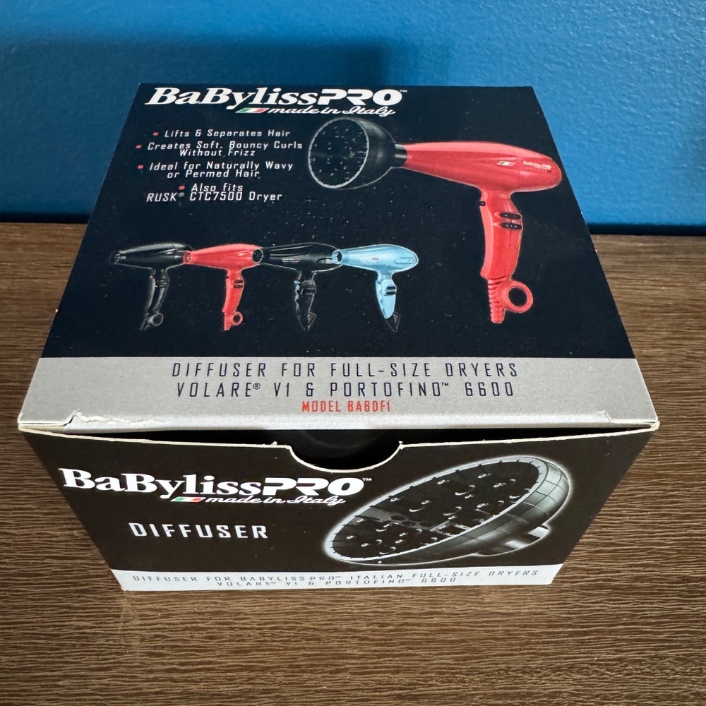 🇮🇹 New BaBylissPRO Italian Diffuser - Model BABDF1  Fits Volare V1 & Portofino
